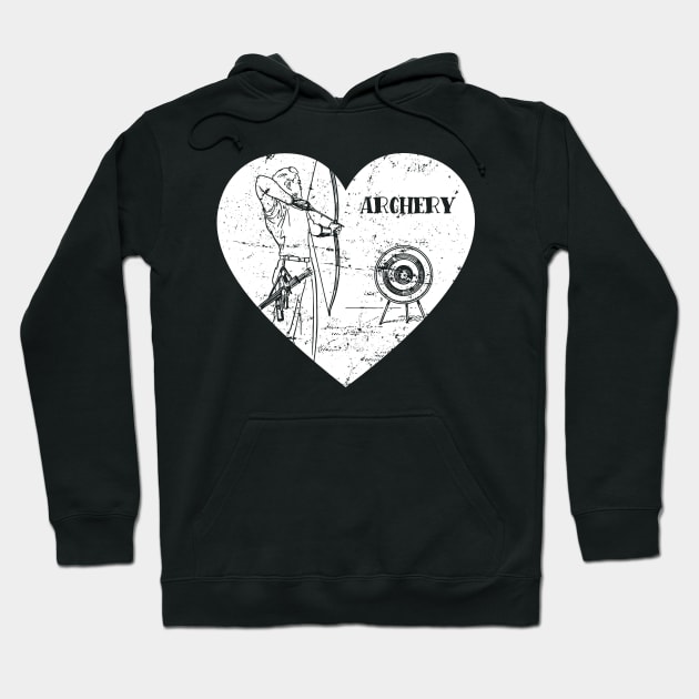 Love Archery Mom Dad Archer Bowman Arrow Bow Target Arc Hoodie by roarr